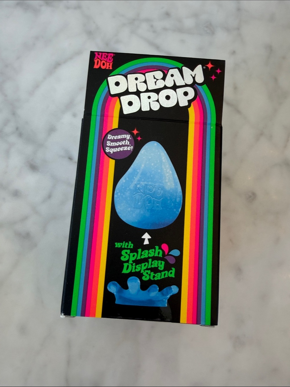 NWT LIMITED EDITION NeeDoh Dream Drop Purple Glitter Squeeze Toy - Picture 3 of 5
